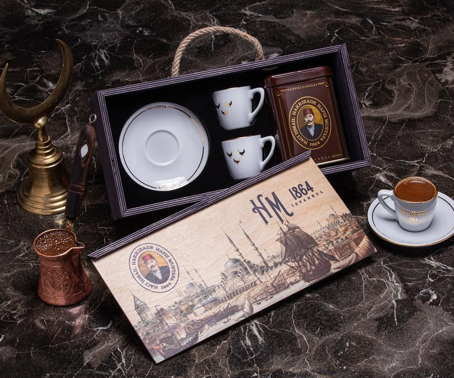 HM 1864 Ahşap Kahve Seti
